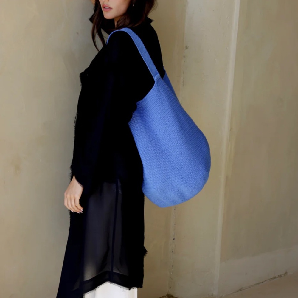 NWT SORAYA HENNESSY XL BLUE TOTE Retail $400
